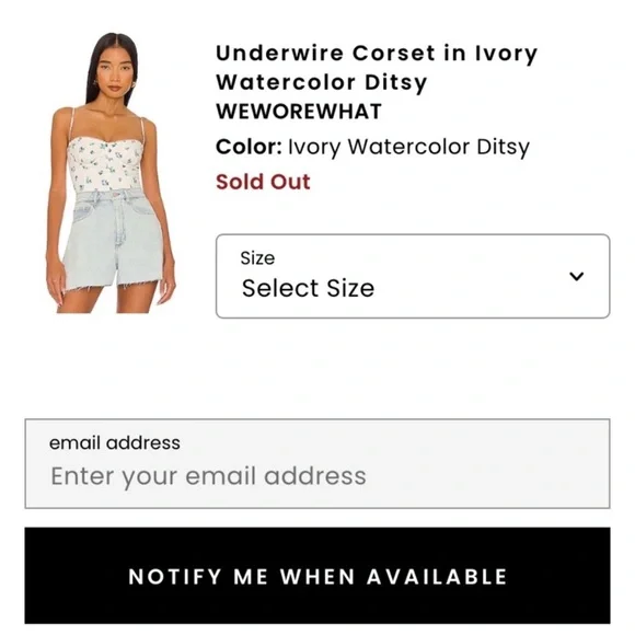 WeWoreWhat White Floral Bustier Corset Top W/ Adjustable Straps Size 14 - Picture 2 of 10